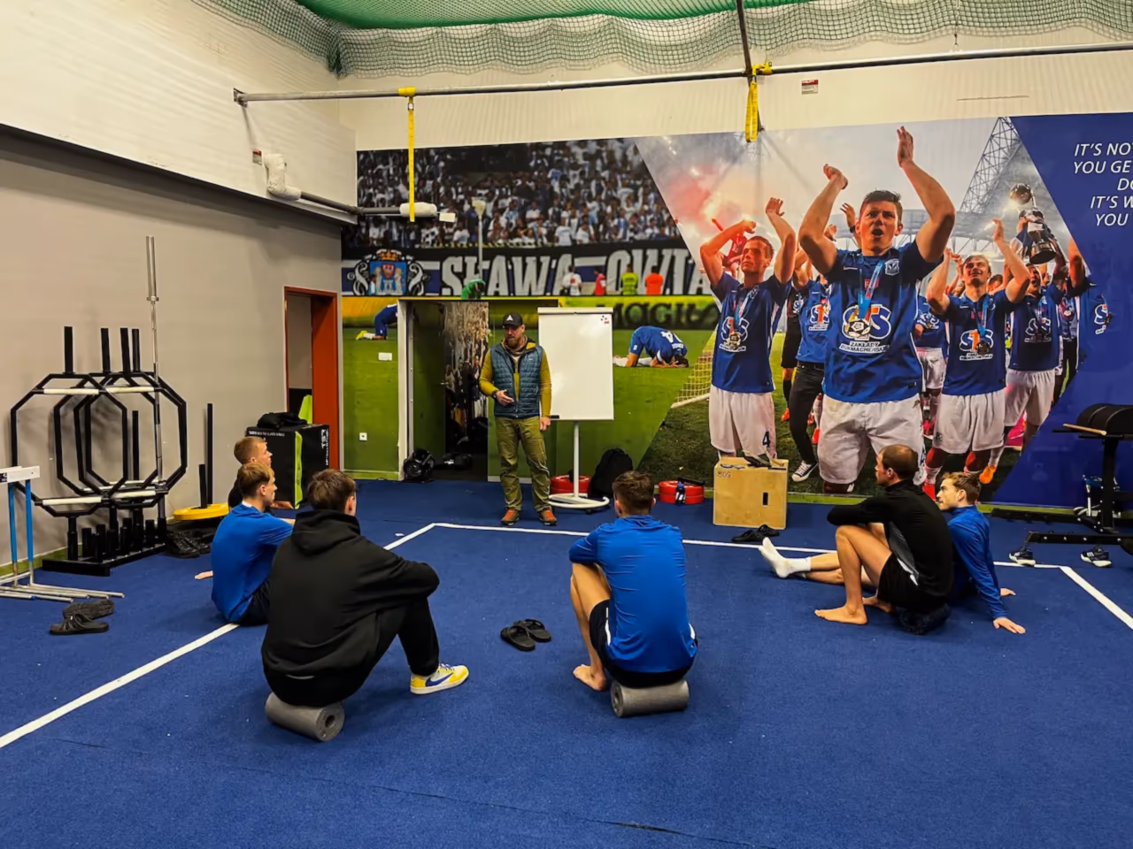 AirFlow Performance breathing training session with professional football squad